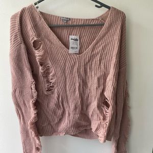 Distressed sweater from Charlotte Russe